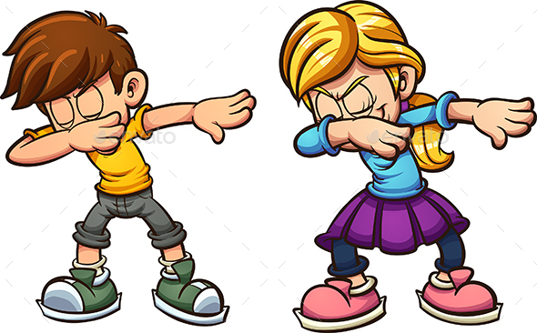 Dabbing Kids - People Characters