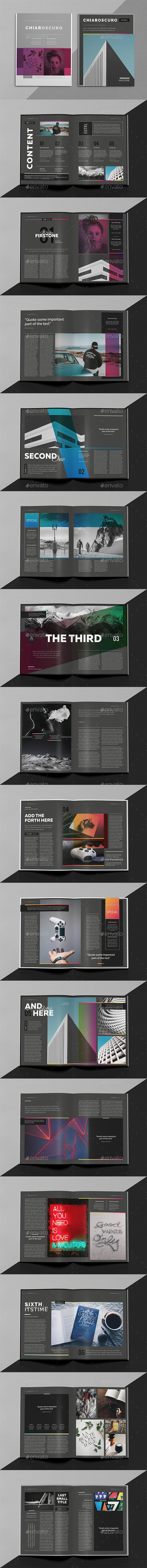 Chiaroscuro Magazine Template - Magazines Print Templates