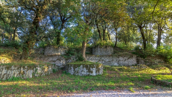 Villa Doria Pamphili Park in Beautiful Town of Albano Laziale  Hyperlapse, Italy alt