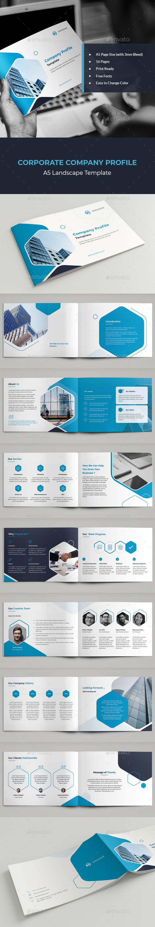 A5 Landscape Corporate Profile - Corporate Brochures