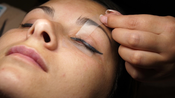 Beauty and Fashion Concept. Preparation for Eyelash Extension Procedure