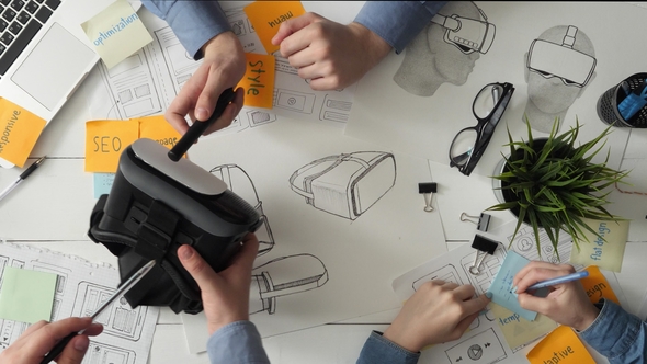 Team of VR Developers Working on a New Headset