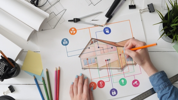 Engineer Working on a Home Automation Project