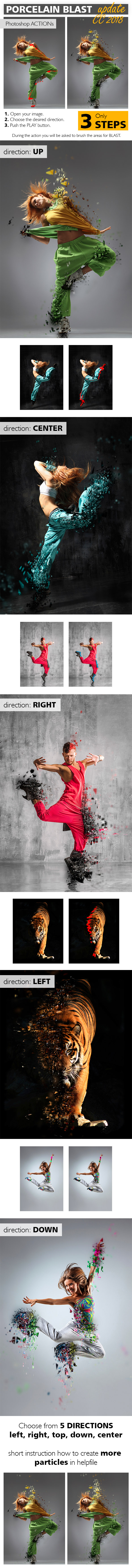 Porcelain Blast Photoshop Action - Photo Effects Actions