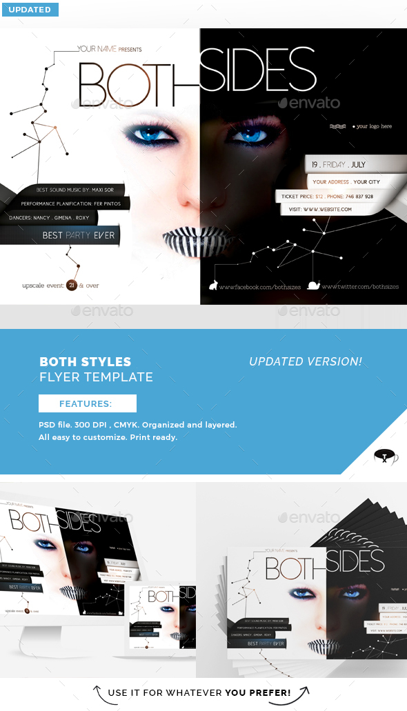 Both Sides Flyer Template - Flyers Print Templates