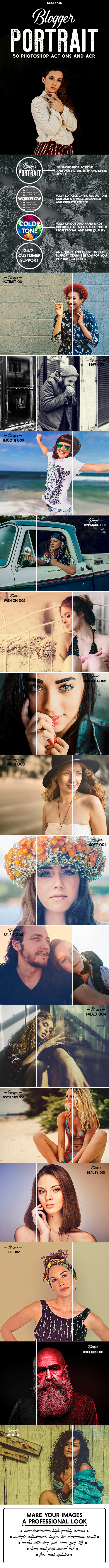 Blogger Portrait Collection - Photo Effects Actions