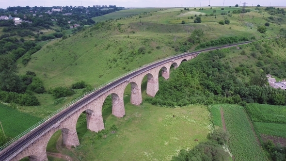The Old Railroad Bridge, Built in the Time of Austro-Hungarian Empire in Western Ukraine in Ternopil alt