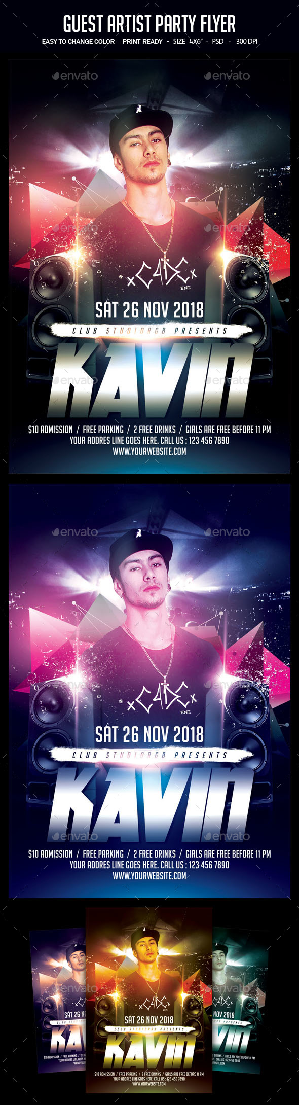 Guest Artist Party Flyer - Clubs & Parties Events