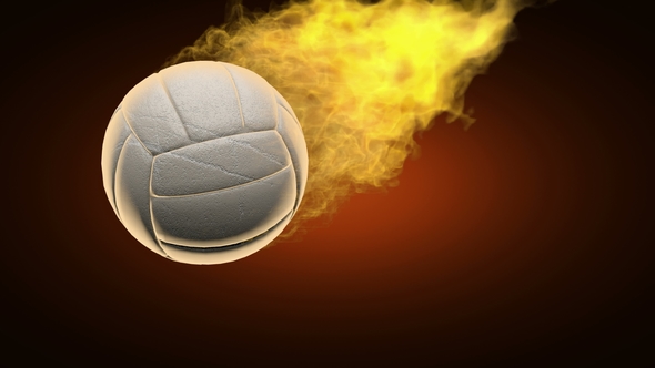 Burning Volleyball Ball by doctor-graphics | VideoHive