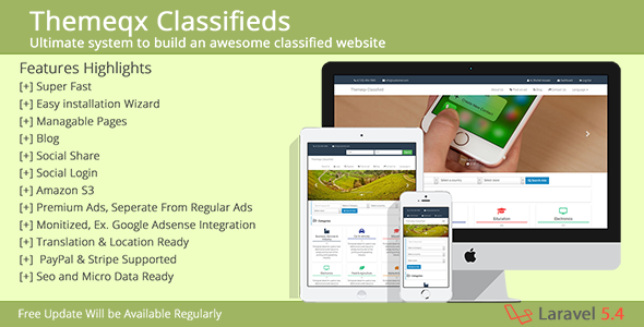 Themeqx Advanced PhP Laravel Classified ads cms - CodeCanyon Item for Sale