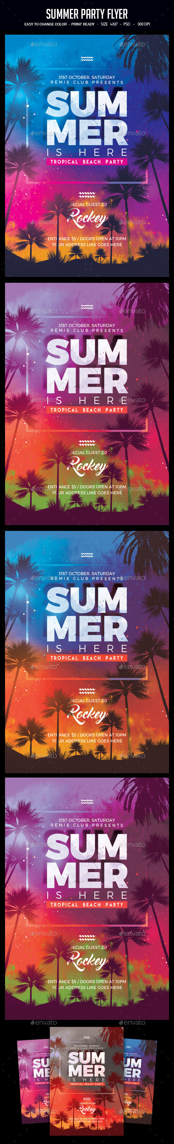 Summer Party Flyer - Clubs & Parties Events