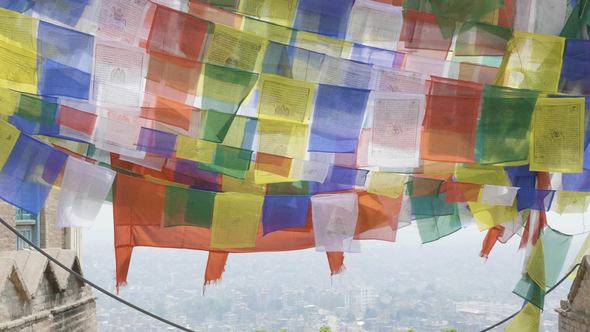 View To the Kathmandu City From the Ancient Sawayambhunath Monkey Temple, Nepal alt