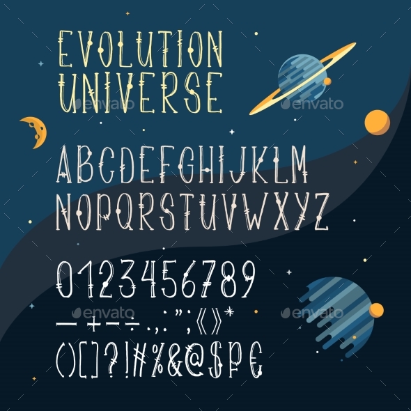 Vector Hand Drawn Font - Decorative Symbols Decorative
