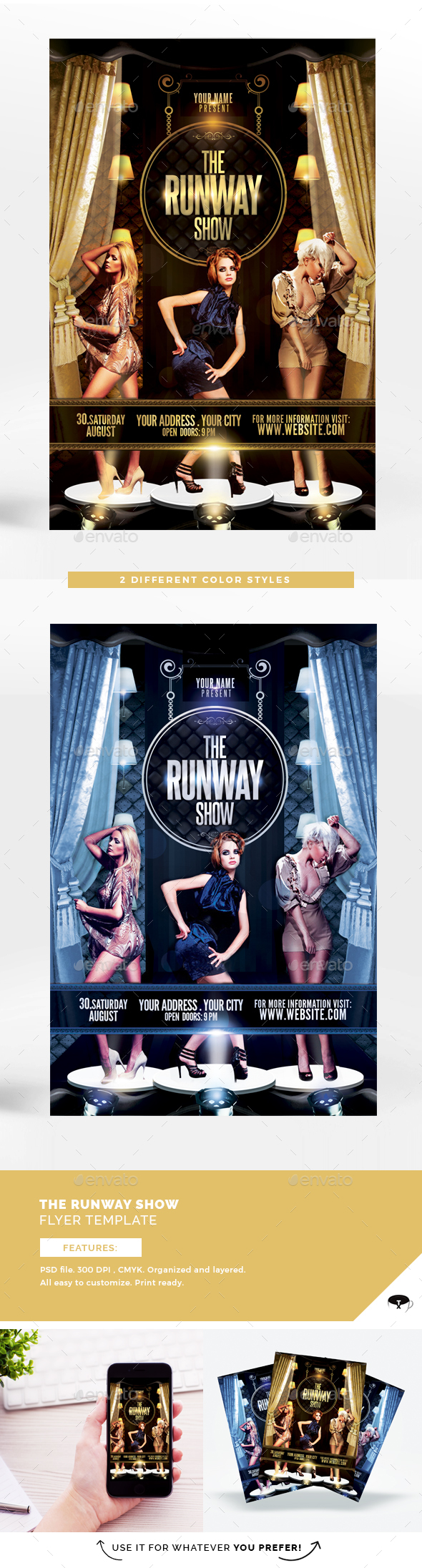 The Runway Show Flyer Template - Clubs & Parties Events