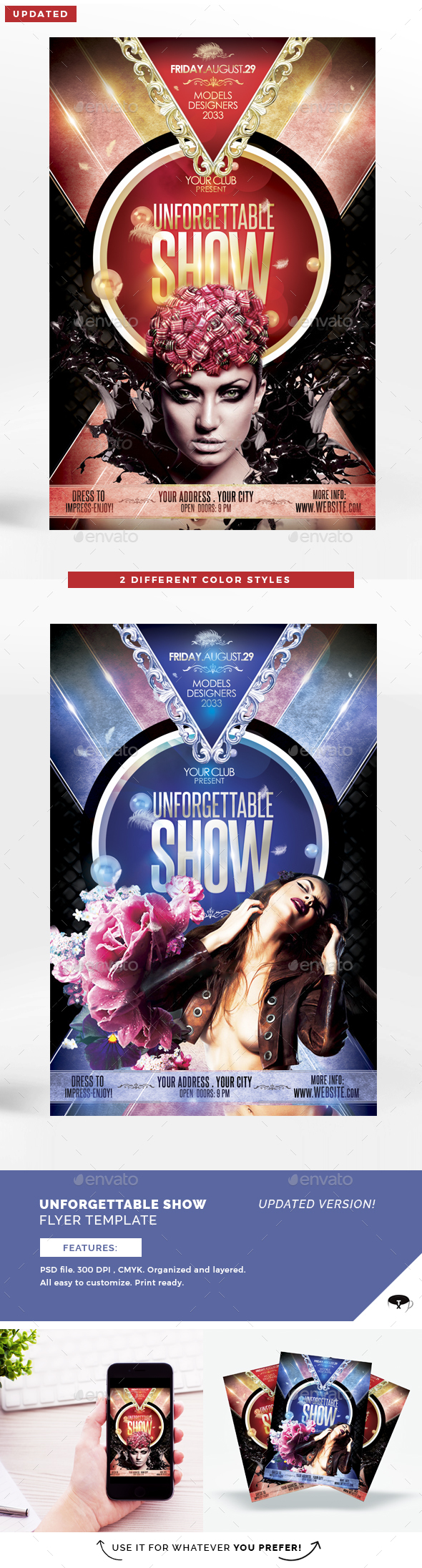 Unforgettable Show Flyer Template - Clubs & Parties Events