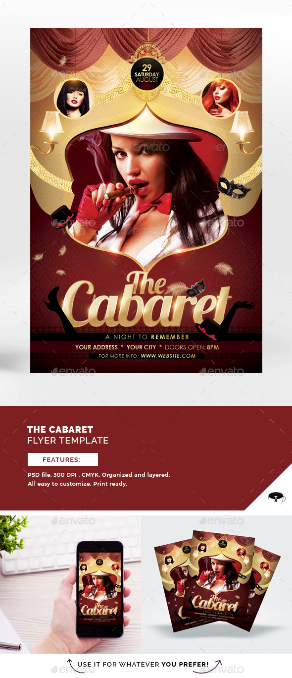 The Cabaret Flyer Template - Flyers Print Templates