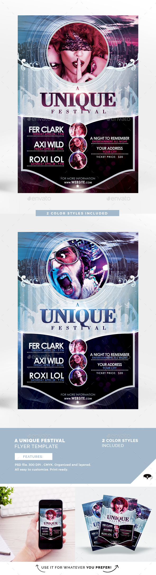 A Unique Festival Flyer Template - Clubs & Parties Events
