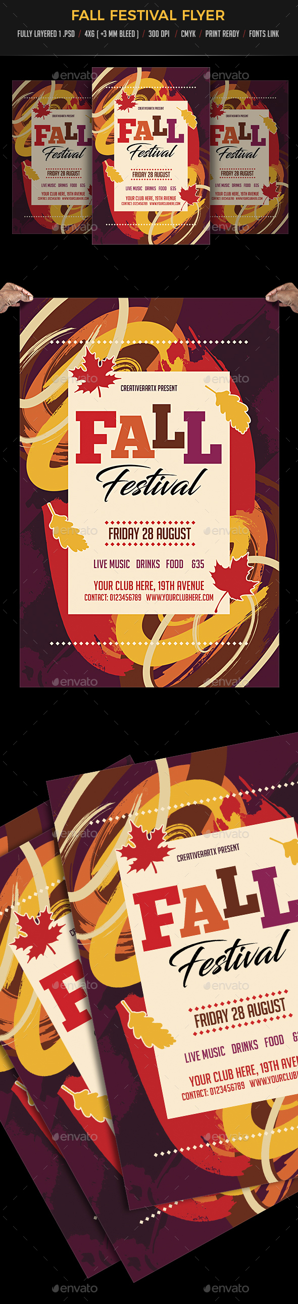Fall Festival Flyer - Clubs & Parties Events