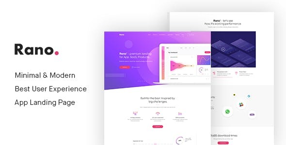 Rano - Landing Page HTML Template by themesflat