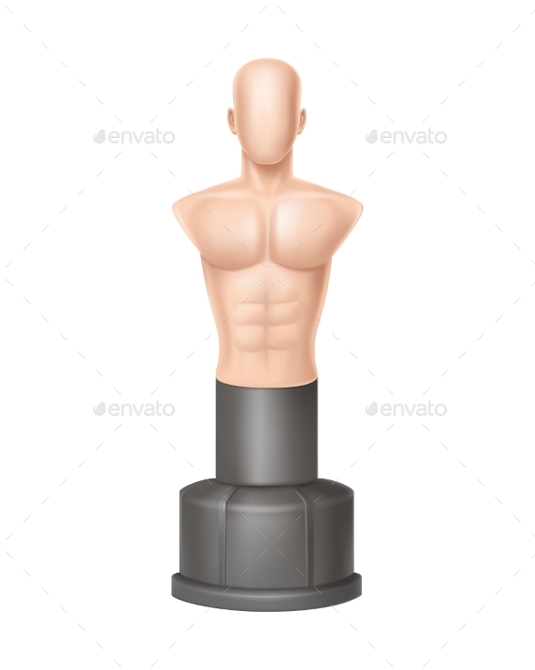 Vector 3d Realistic Punching Bag - Human Body - Sports/Activity Conceptual