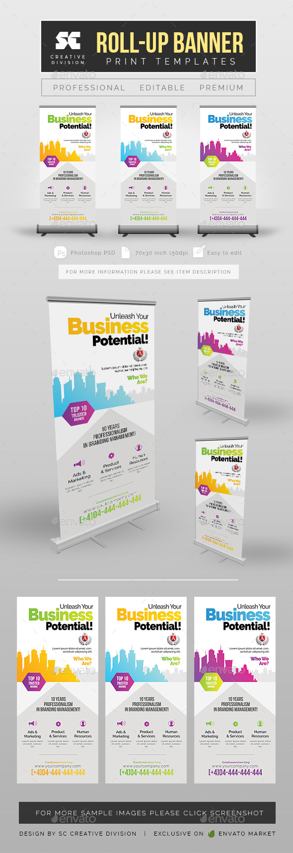 Corporate Roll Up Banner in Signage Templates