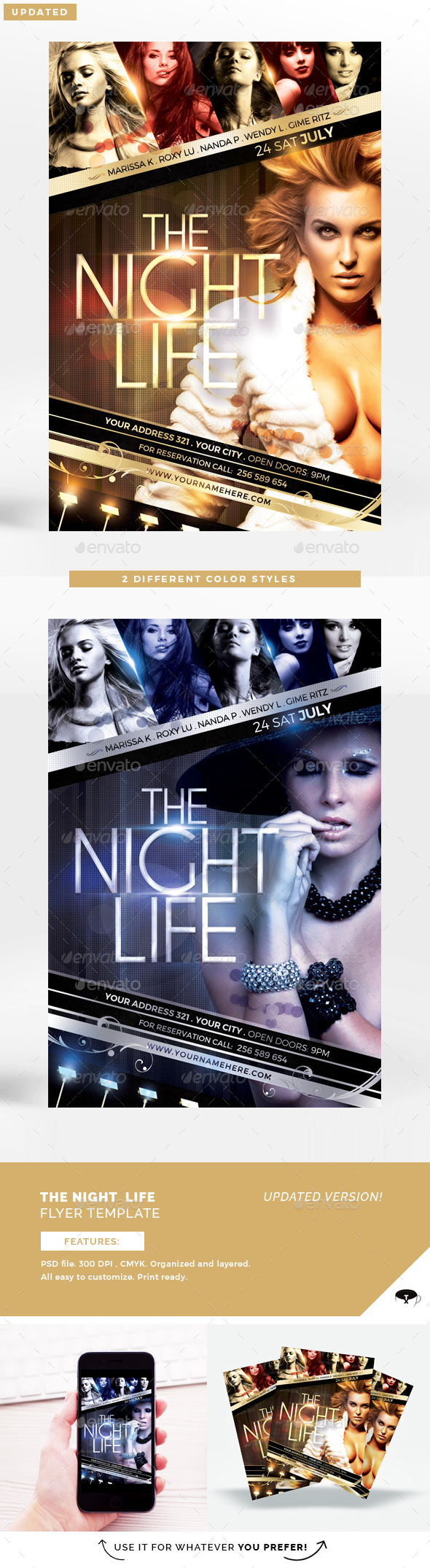The Night Life Flyer Template - Flyers Print Templates