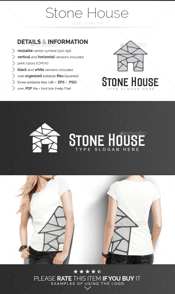 Stone House - Logo Template - Buildings Logo Templates