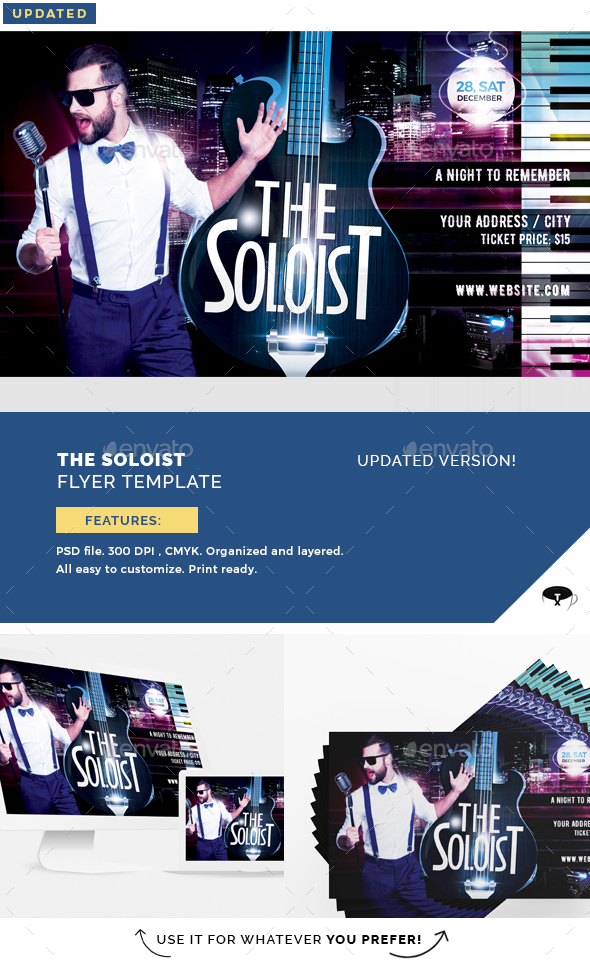 The Soloist Flyer Template - Clubs & Parties Events