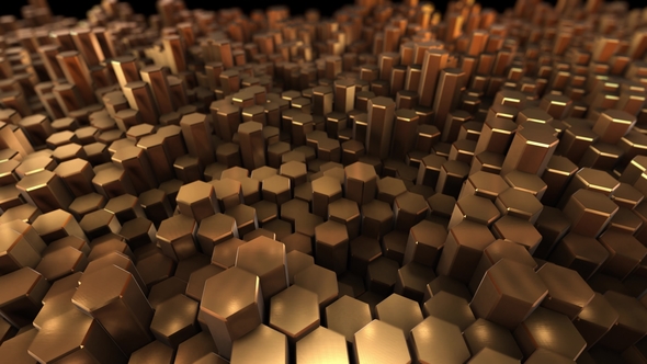 Gold Many Hexagon with Geometry alt