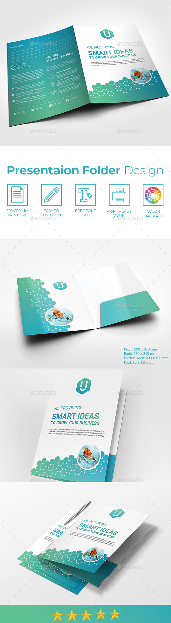 Presentation Folder - Stationery Print Templates