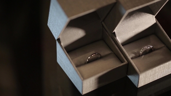 Silver Wedding Rings in the White Box   Shoot Diamon Jewellery