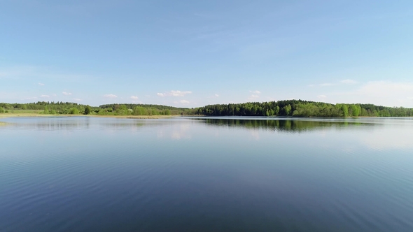 Beautiful Lake Aerial View