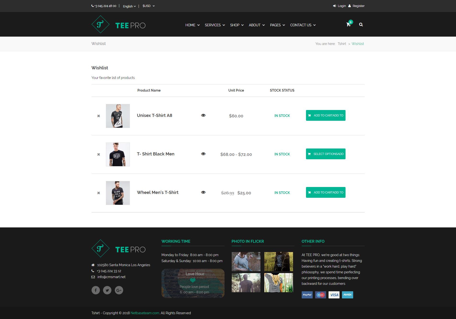 TEEPRO Woocommerce Custom T Shirt Designer WordPress Theme by