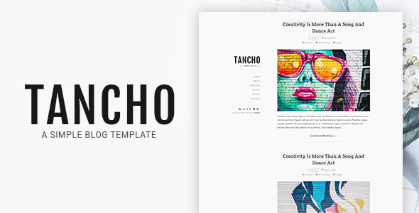 Tancho Simple Blog Html Template By Kendythemes Themeforest