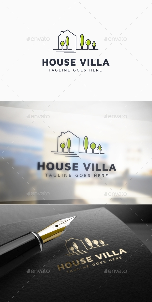 House Villa Logo Template - Buildings Logo Templates