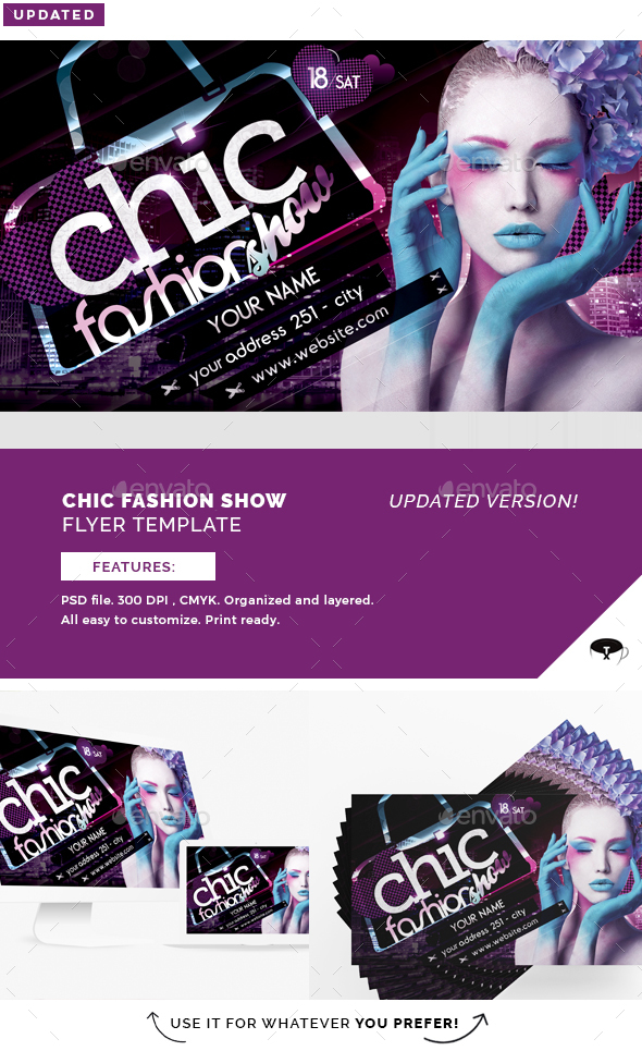 Chic Fashion Show Flyer Template - Clubs & Parties Events