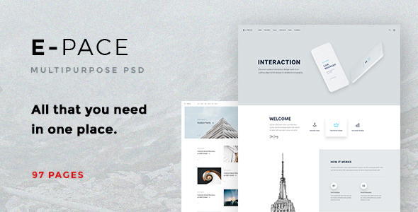 E-Pace - Multipurpose PSD Template