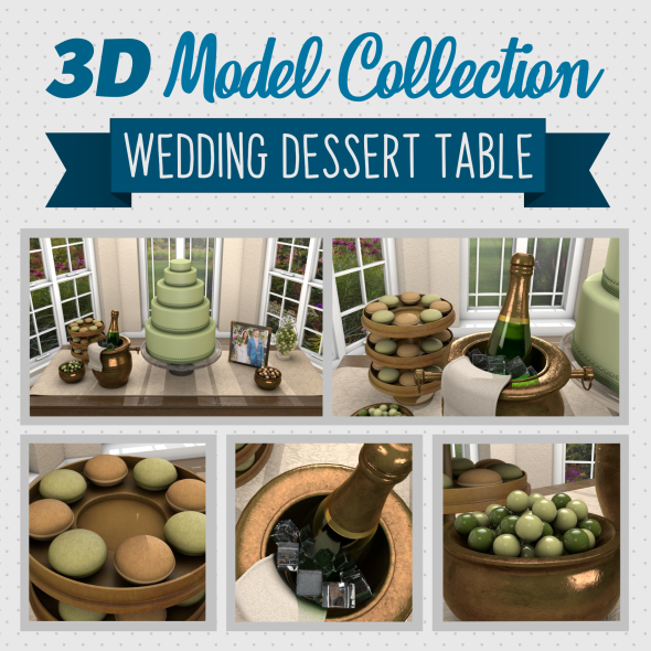 Wedding Dessert Table - 3Docean 22459087