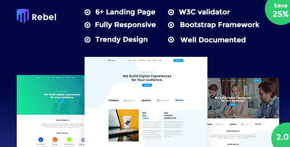 Rebel Creative and Digital Agency HTML5 Template