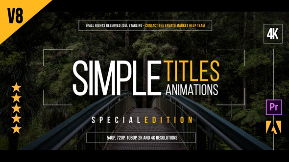 Gold Simple Titles (Special Edition) for Premiere