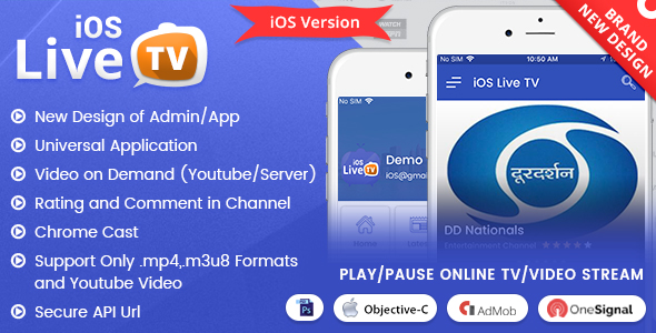 iOS Live Tv Pro - CodeCanyon Item for Sale