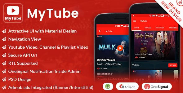MyTube App with Material Design - CodeCanyon Item for Sale