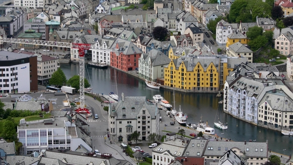 Aksla at the City of Alesund , Norway alt