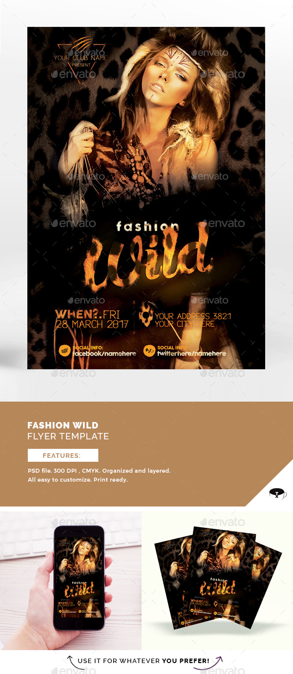 Fashion Wild Flyer Template - Events Flyers