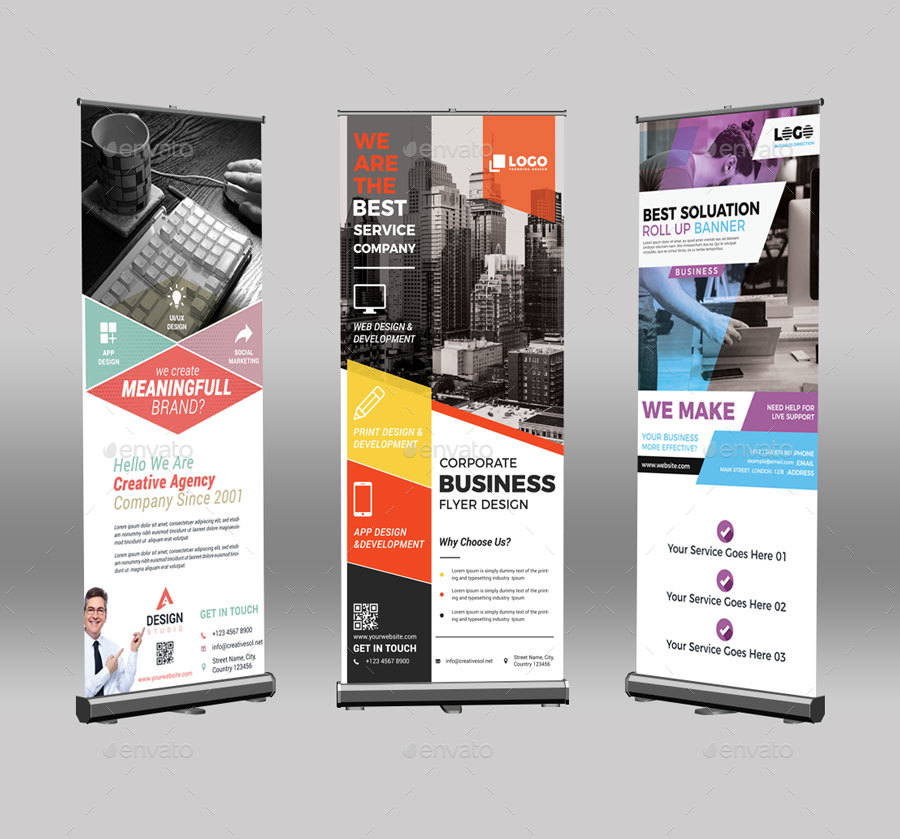 Roll up Banner. in Signage Templates - product preview 1