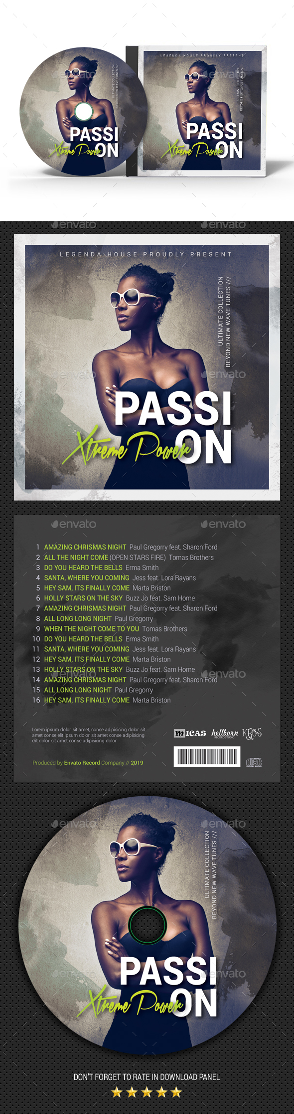 Passion Music CD Cover - CD & DVD Artwork Print Templates