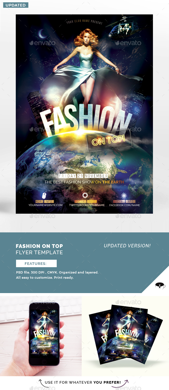 Fashion On Top Flyer Template - Flyers Print Templates