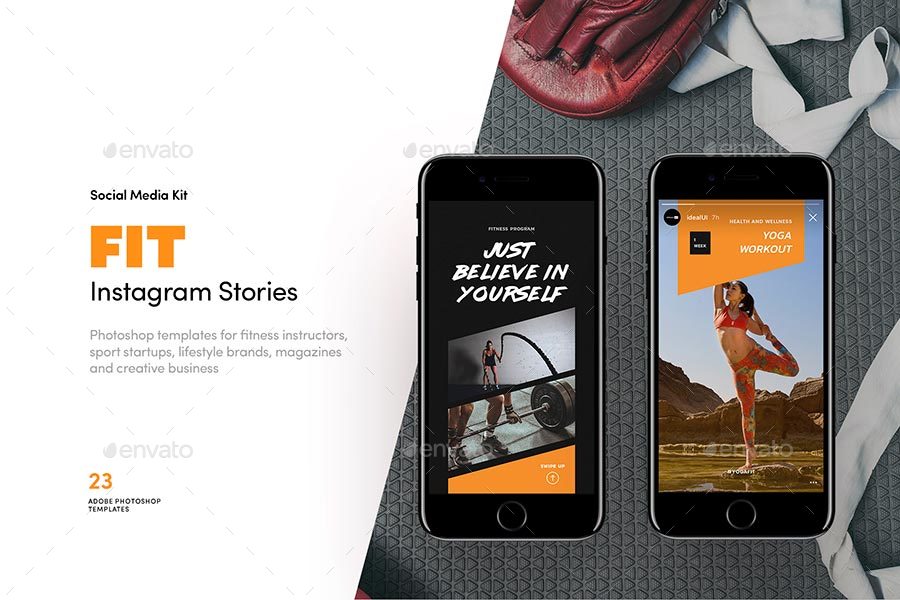 FIT — Instagram Story Templates by idealUI | GraphicRiver - 900 x 600 jpeg 90kB