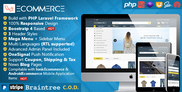 Laravel Ecommerce - Universal Ecommerce/Store Full Website with Themes and Advanced CMS/Admin Panel - CodeCanyon Item for Sale