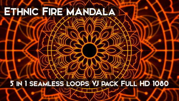 Ethnic Fire Mandala VJ Loops